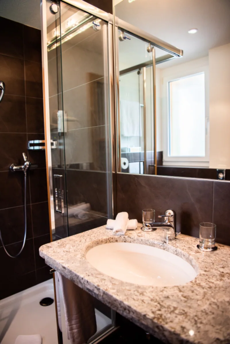 Editorial lifestyle photograph for body care for the post-workout shower.
